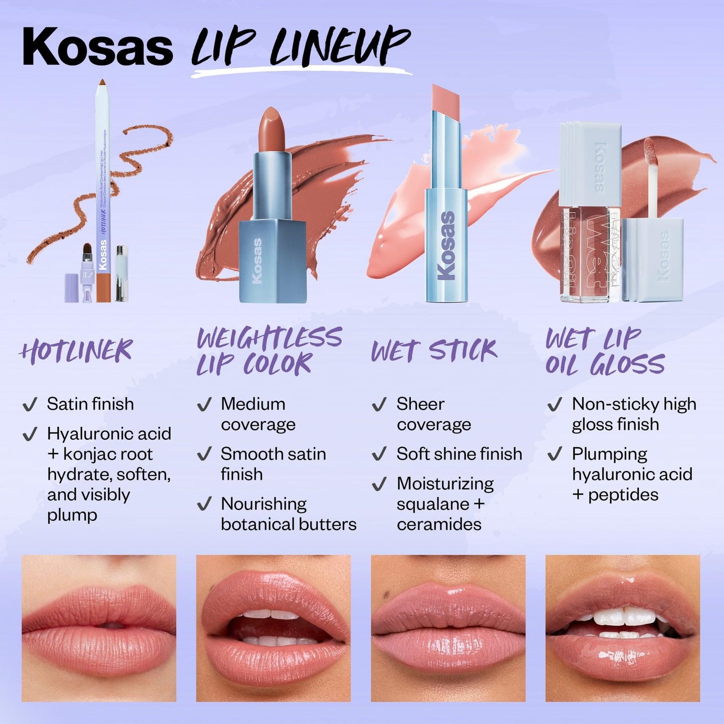 Kosas Wet Lip Oil Gloss| Juicy, Plumping Treatment, (Revealed) KosasBuy Supplements Australia