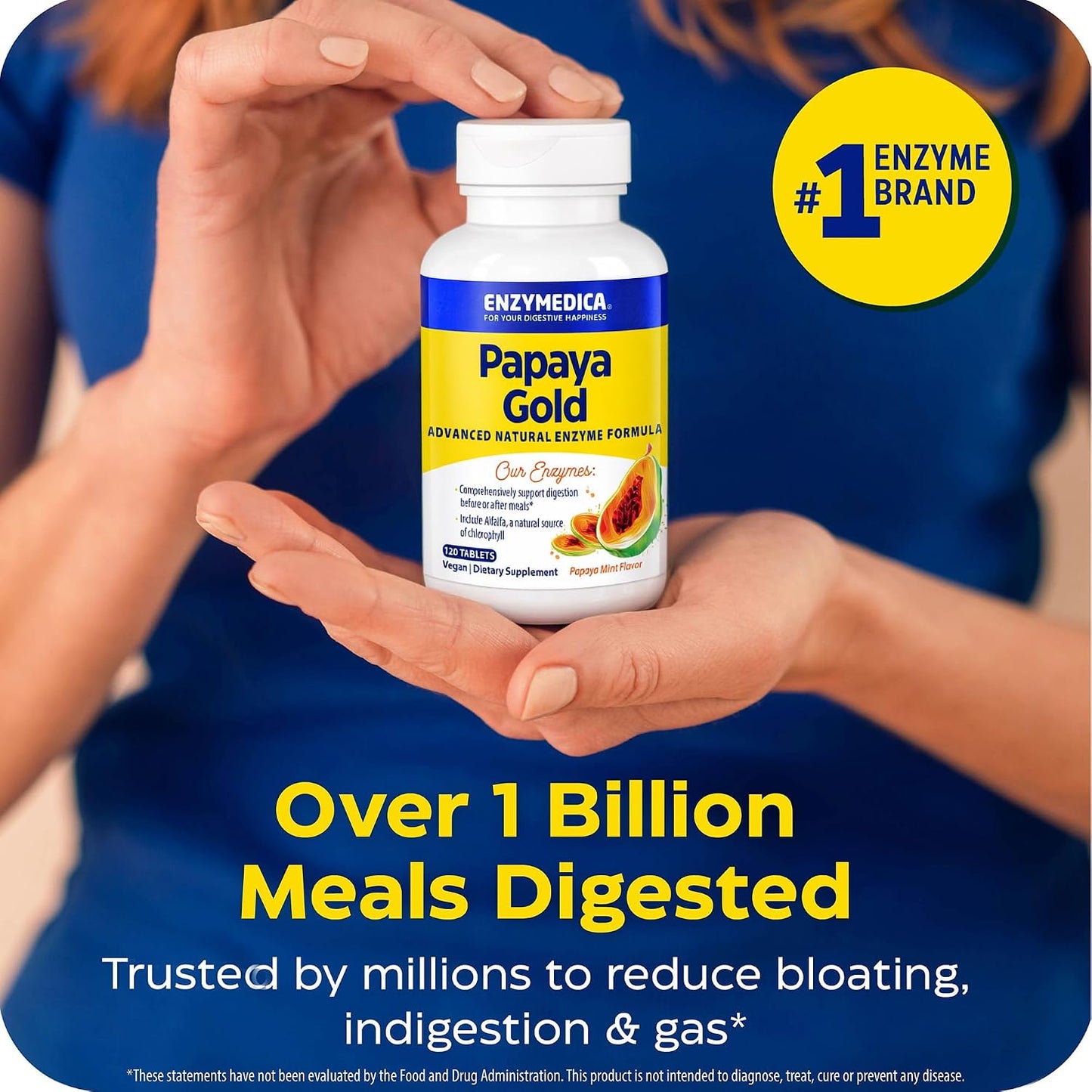 Enzymedica Papaya Gold - Papaya Enzymes Chewable - 120 Tablets