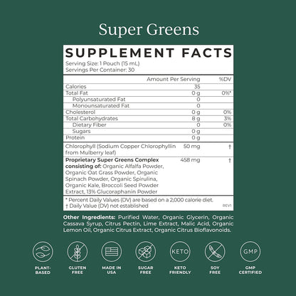 CYMBIOTIKA Super Greens with Chlorophyll & Spirulina for Energy
