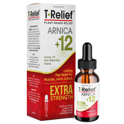 MediNatura T-Relief Extra Strength Oral Drops Arnica +12 Fast-Acting Natural Relieving Actives for Back Neck Joint Muscle Hand & Foot Aches Pains & Soreness - 1.69 oz MediNaturaBuy Supplements Australia
