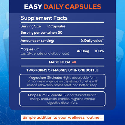 LiveGood™ Ultra Magnesium Complex, Organic Magnesium Glycinate and Gluconate for Muscle Recovery, Nerve Support & Relief – High Absorption Supplement, Vegan, Non-GMO, Made in USA, 60 Capsules LIVEGOOD buy supplements Au