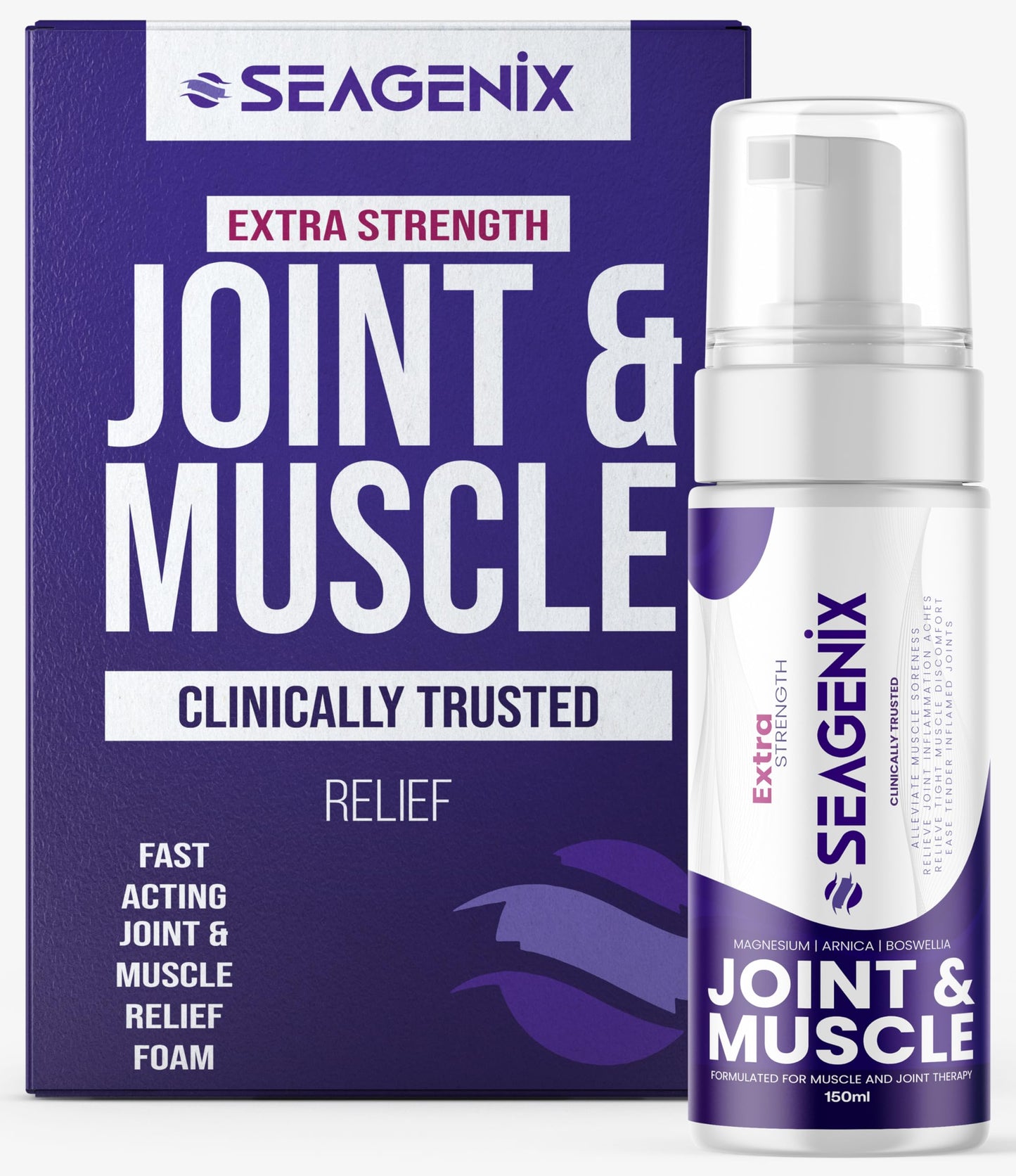 Seagenix Extra Strength Muscle + Joint Foam - Magnesium | Boswellia | Arnica | Formula - Joint and Muscle Relief – Ease Inflamed Joints and Muscles - All Natural – Joints + Muscle Relief SeagenixBuy Supplements Australia