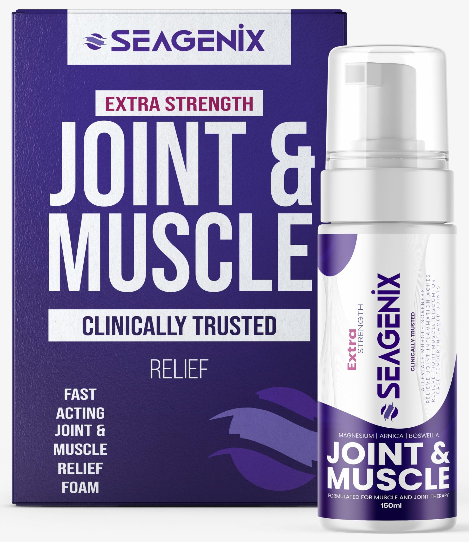 Seagenix Extra Strength Muscle + Joint Foam - Magnesium | Boswellia | Arnica | Formula - Joint and Muscle Relief – Ease Inflamed Joints and Muscles - All Natural – Joints + Muscle Relief SeagenixBuy Supplements Australia
