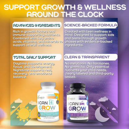I Can Grow (3 Pack) Height Boosters for Kids 10+, Teen Vitamins for tru Height - Natural Growth Supplement for Optimal Development - Supports Bone Strength and Immune Health with Colostrum Fawelo buy supplements Au