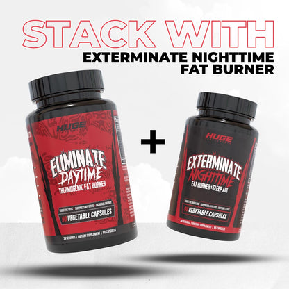 Eliminate Thermogenic Fat Burner For Men - Supercharge Metabolism, Boost Energy, Appetite Suppressant & Reduce Cravings - 11 Potent Ingredients, Fast-Acting Potent Weight Loss Pills (90 Capsules)