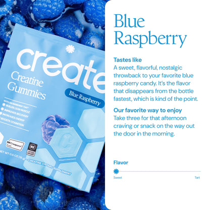 Create Creatine Gummies – Single-Serve Packs – 30ct – Variety Pack | NSF Certified for Sport – Made with Creatine Monohydrate, Vegan & Gluten-Free, Anti-Melting Formula, 3 Gummies per Pack