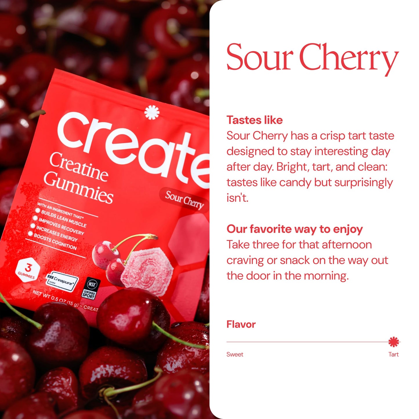 Create Creatine Gummies – Single-Serve Packs – 30ct – Variety Pack | NSF Certified for Sport – Made with Creatine Monohydrate, Vegan & Gluten-Free, Anti-Melting Formula, 3 Gummies per Pack