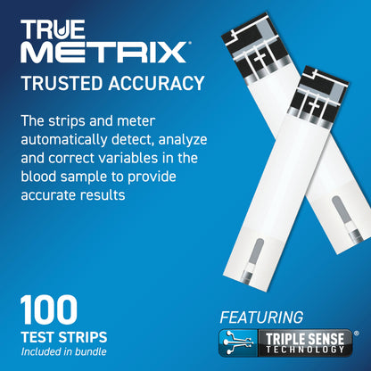 TRUE METRIX Meter Kit, Glucose Monitor, Supplies, Log Book, Solution | Includes Blood Glucose Meter, Case, 100 Test Strips, 100 Lancets, Lancing Device, Control Solution, Log Book