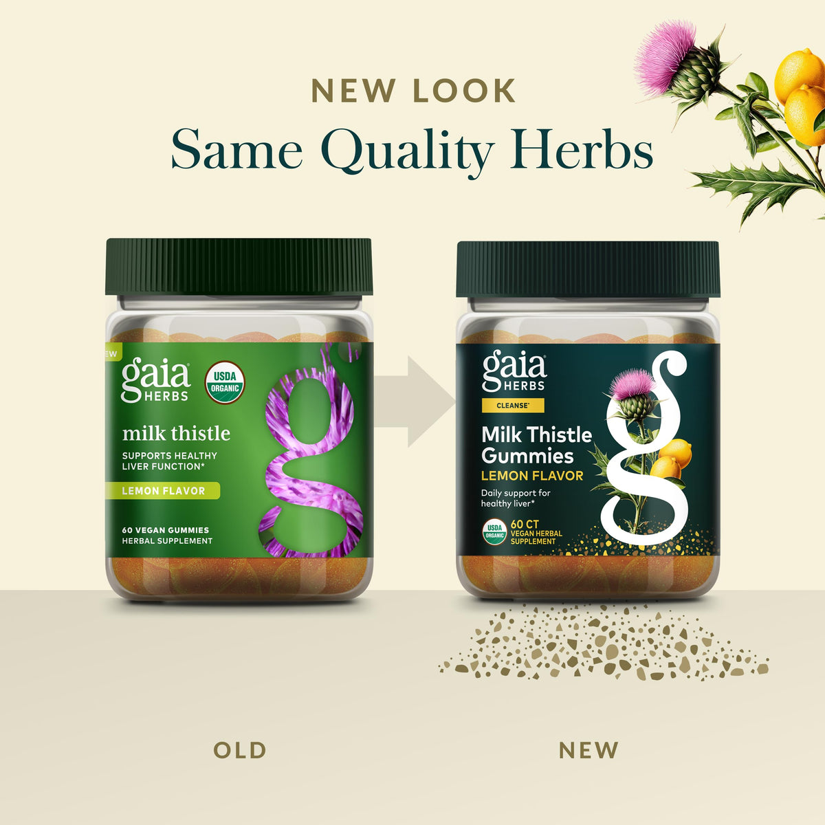 Gaia Herbs Milk Thistle Gummies - Herbal Supplement with Antioxidant Properties for Liver Health & Liver Detox - Lemon Flavored - 60 Vegan Gummies Gaia HerbsBuy Supplements Australia