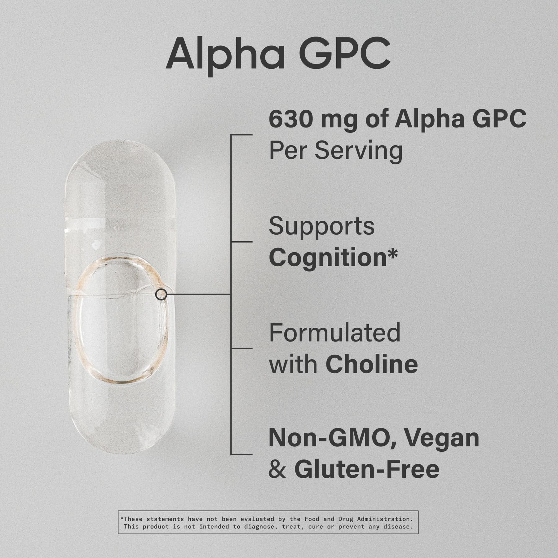 Sports Research® Alpha GPC 630mg (Extra Strength) - Bioavailable Source of Choline - Focus & Cognitive Support for Women & Men - Vegan Certified · Non-GMO · Gluten Free - 60 Liquid Capsules Sports Research buy supplements Au