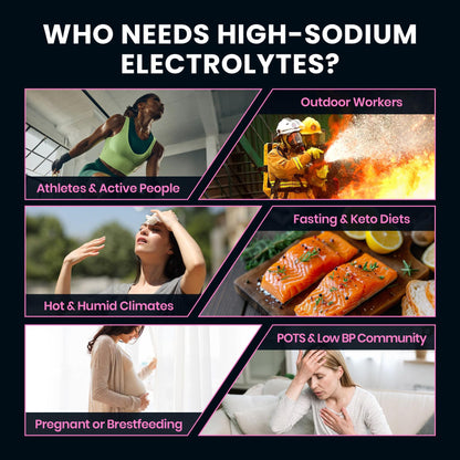 Venture Pal High Sodium Sugar-Free Electrolytes Powder Packets, 16 Sticks | Hydration Packets with Sodium, Potassium & Magnesium, Zero Calories, Keto, Vegan, and Paleo Friendly