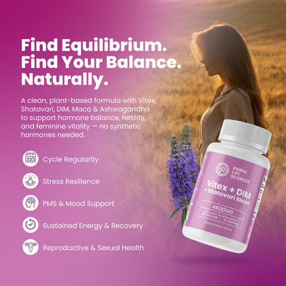 SIERRA LIFE SCIENCES Hormonal Balance Blend for Women – Vitex, DIM, Shatavari + Adaptogenic Support – Menstrual & Menopause Relief – Vegan, Clean-Label Formula – 4600mg – (Pack of 2) SIERRA LIFE SCIENCES buy supplements Au