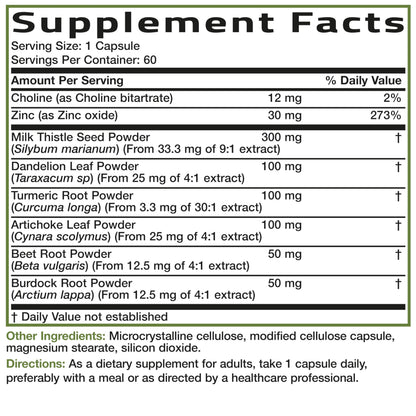 Bronson Liver Detox Advanced Detox & Cleansing Formula Supports Health Liver Function with Milk Thistle, Dandelion Extract, Turmeric, Artichoke Leaf & More, Non-GMO, 60 Vegetarian Capsules