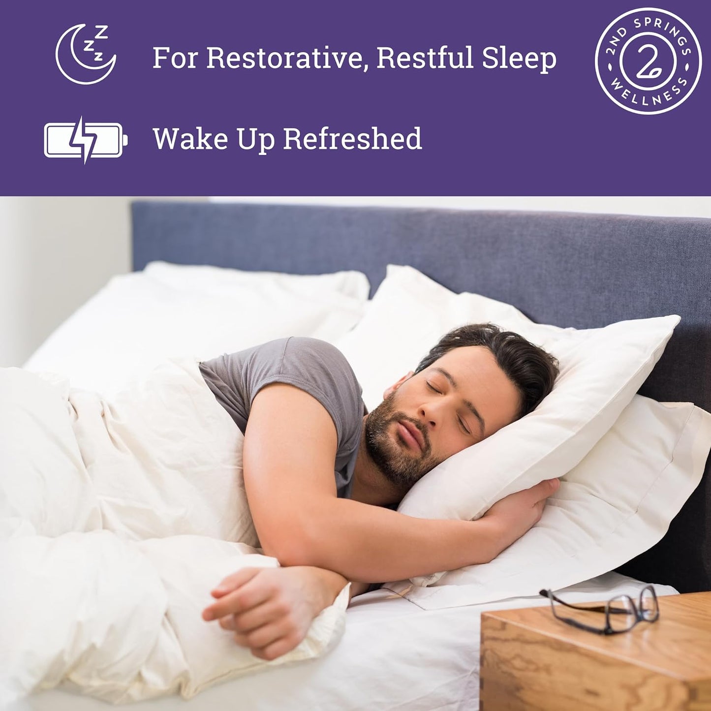 Sleep Well Calmness & Relaxing Support Formula, 60 Capsules | Magnesium, L-Theanine, GABA, Melatonin, Enhances Relaxation + Promotes Healthy Sleep Patterns
