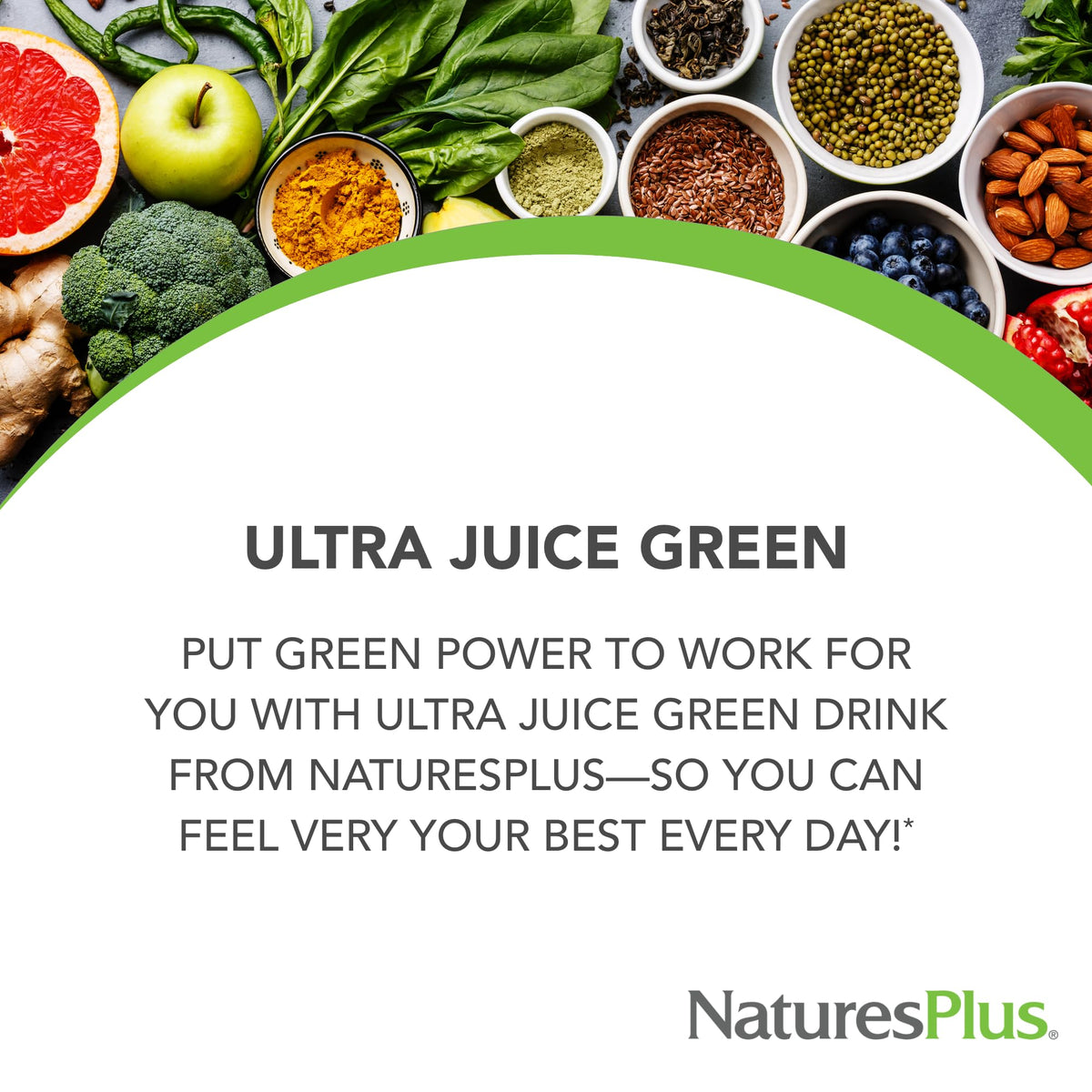 NaturesPlus Ultra Juice Green Drink - 1.32 lb - Supports Immune Health, Digestion & Energy Production - Organic, Non-GMO, Vegan, Gluten Free - 60 Servings NaturesPlus buy supplements Au
