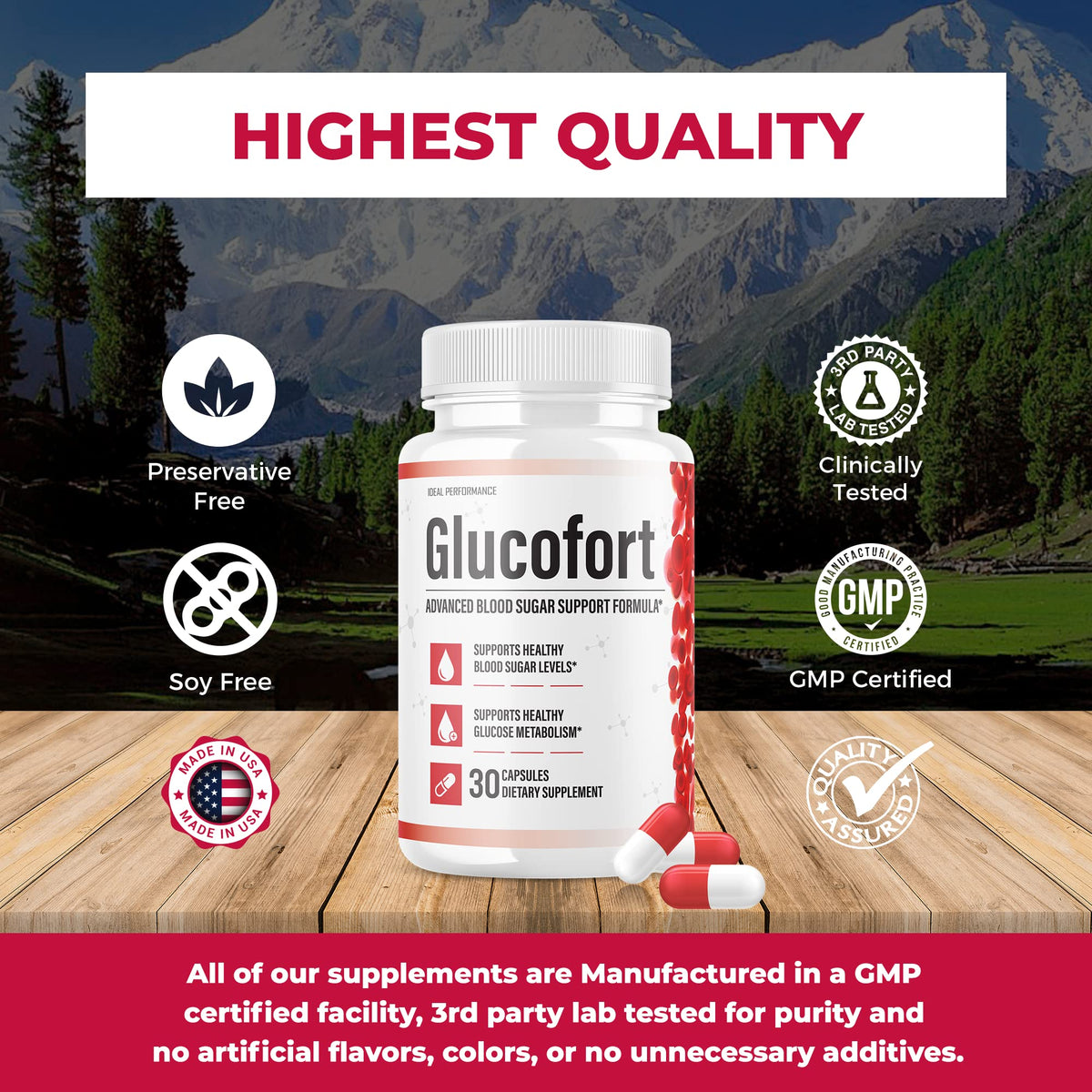 IDEAL PERFORMANCE (Official) Glucofort Supplement Support Formula (3 Pack) IDEAL PERFORMANCE buy supplements Au