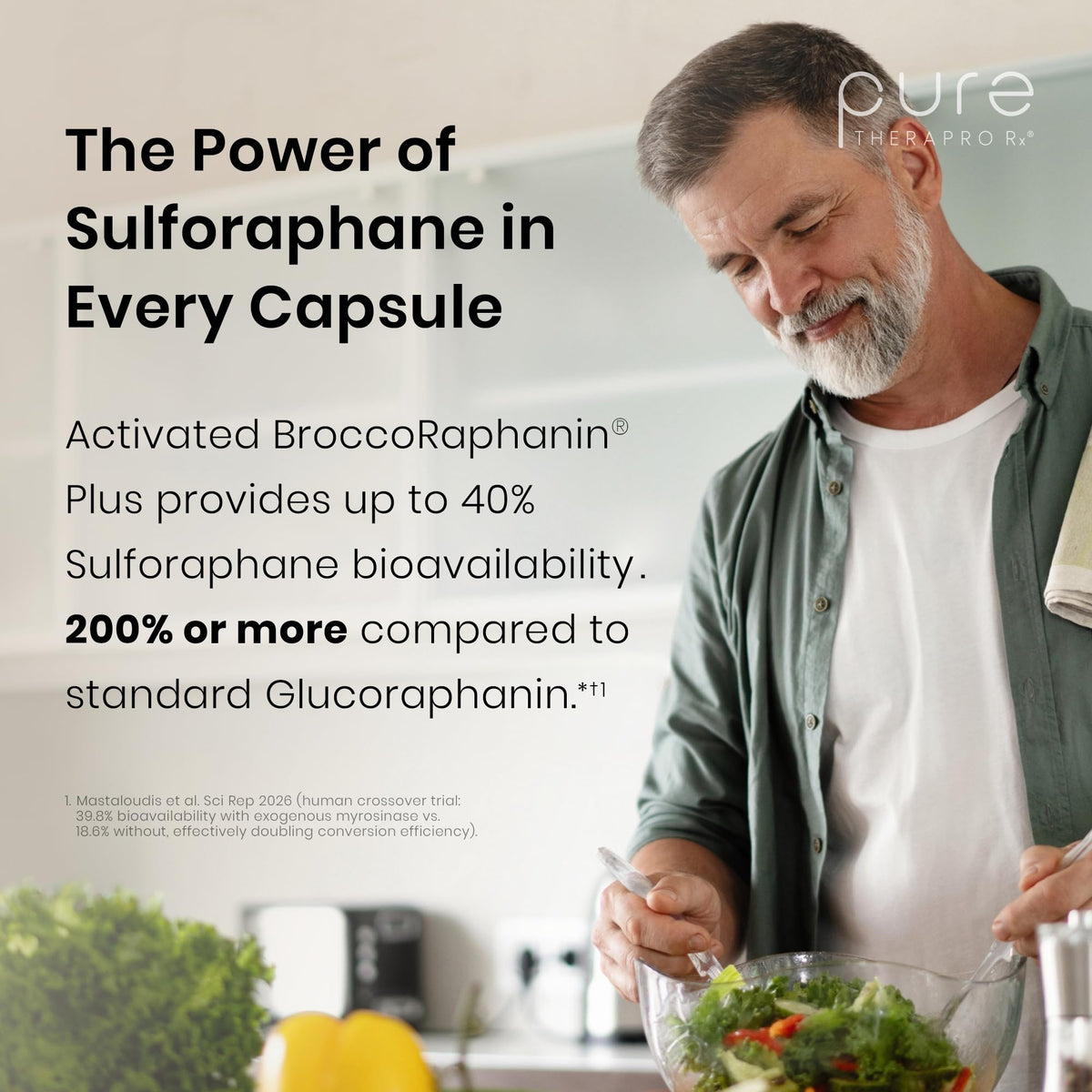 Pure Therapro Rx OncoProtect ES HIGH DOSE Sulforaphane Supplement, Made in USA | 2 Month Supply | 706 mg Patented Activated BroccoRaphanin Broccoli Seed Extract | Glucoraphanin + Myrosinase Pure Therapro Rx buy supplements Au