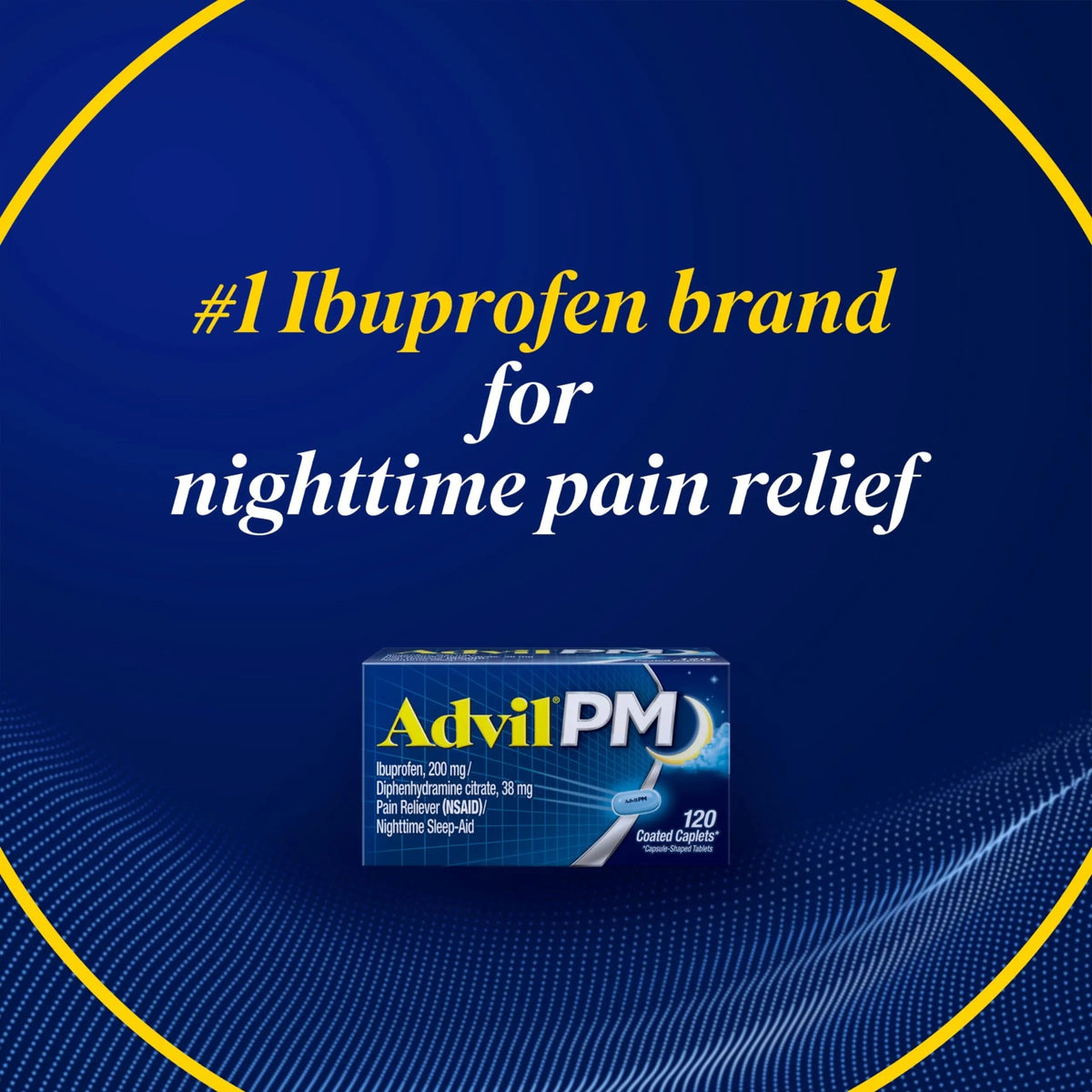 Advil PM Pain Reliever and Nighttime Sleep Aid, Pain Medicine with Ibuprofen for Pain Relief and Diphenhydramine Citrate for a Sleep Aid - 40 Coated Caplets AdvilBuy Supplements Australia