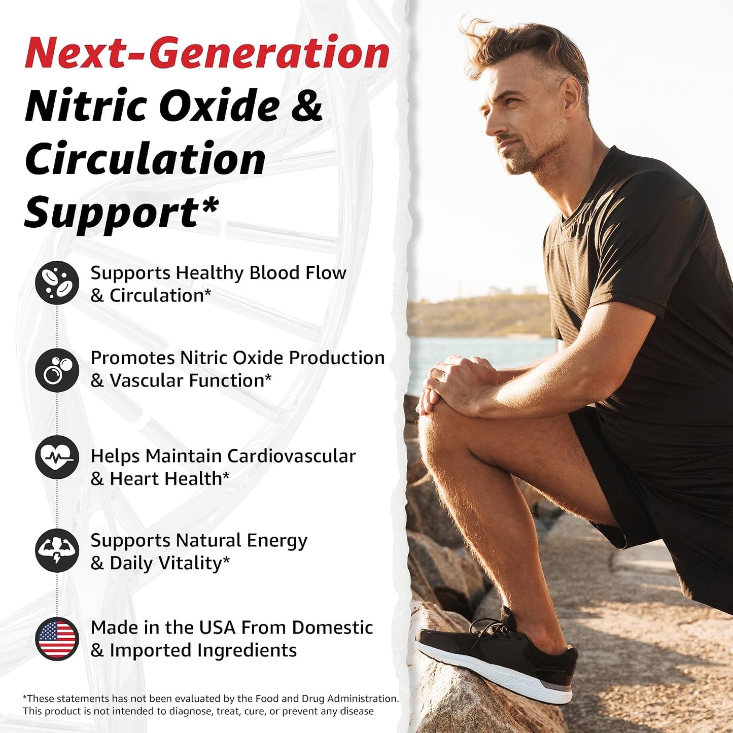 10X Health Nitric Oxide Supplement - 60 Vegan Capsules | Beetroot Extract Supplement: Beetroot Extract & Noxa24, 24-Hour Circulation Support, Vegan