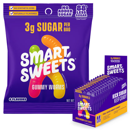 SmartSweets Sweet Fish, Low Sugar Gummy Candy (3g), Low Calorie (130), Gluten-Free -1.8oz (Pack of 12) Packaging may vary