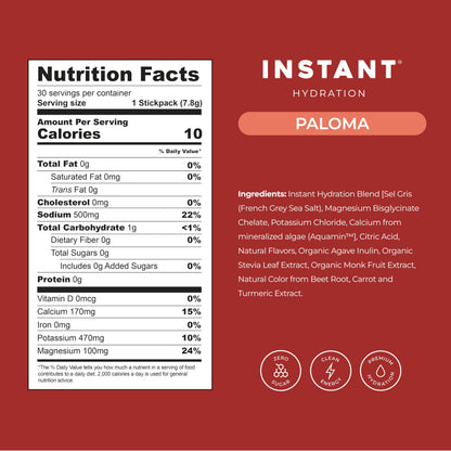 Instant Hydration Electrolytes Powder Packets - Watermelon Electrolyte Drink Mix - Zero Sugar - Keto, Vegan, Gluten-Free, Non-GMO - Boost Recovery, Brain Health, Muscle & Tissue Support- 30 Sticks