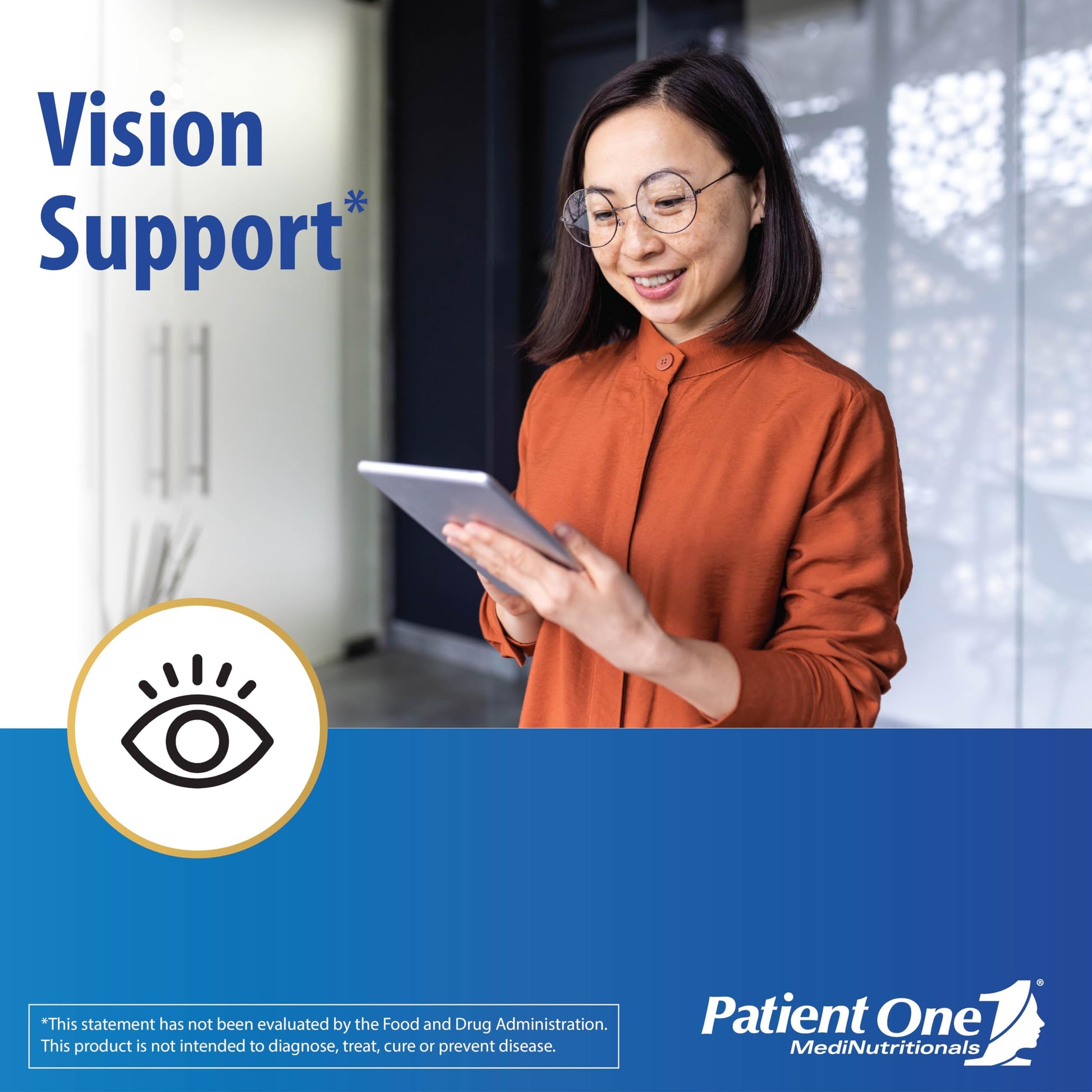 Patient One OpticOne | Supplement to Support Optic Nerve Health and Eyesight Function* | With Vitamins A and E, Lutein, ALA and More | 180 Capsules Patient One buy supplements Au
