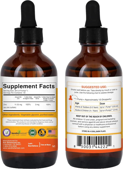 Sea Moss 60 Capsules & Liquid Zinc Ionic Drops Supplement 4 fl oz | Supplement for Men & Women| Made in USA