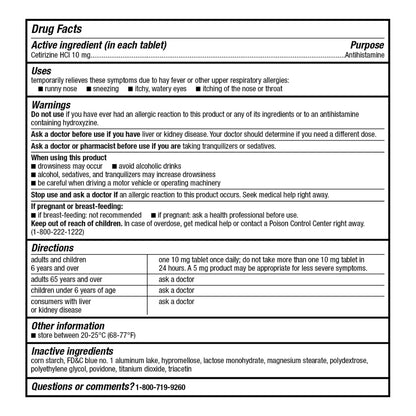 GoodSense 24 Hour Allergy Relief, Cetirizine Hydrochloride Tablets, 10 mg, Antihistamine GoodSense buy supplements Au