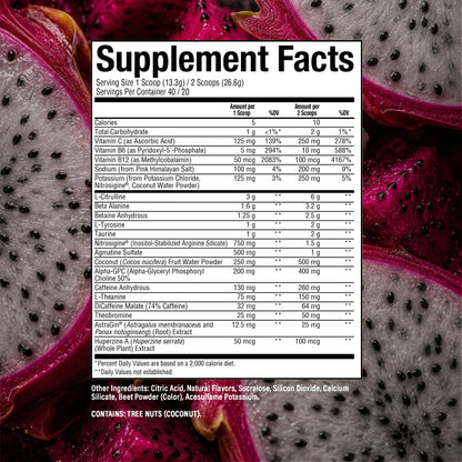 RAW Pre Workout Powder, Thavage (Beach Bum) - Chris Bumstead Sports Nutrition Supplement for Men & Women - Cbum Pre Workout for Working Out, Hydration, Mental Focus & Energy - 40 Servings