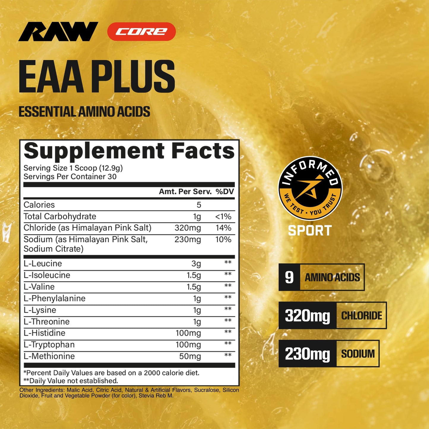 RAW EAA Plus, Amino Acids Powder, Watermelon Grape (30 Servings) - Pre Workout Amino Energy Powder for Advanced Endurance, Recovery & Lean Muscle Growth - BCAA Amino Acids Supplement for Men & Women