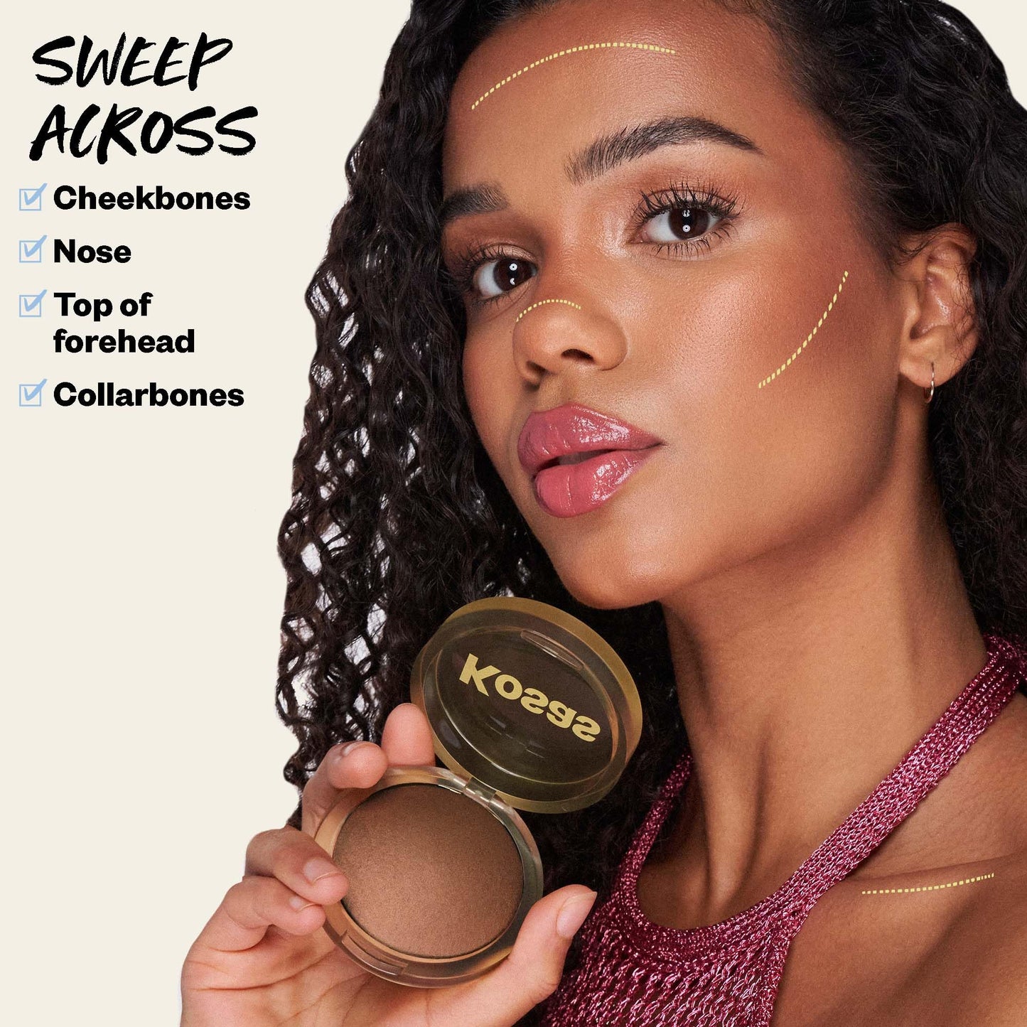 Kosas Sun Show Glowy Warmth Baked Bronzer - Contouring Powder for Cheekbones, Nose & Jawline - Enriched with Concentrated Fatty Acids - Talc-Free, Vegan & Hypoallergenic - Escape KosasBuy Supplements Australia