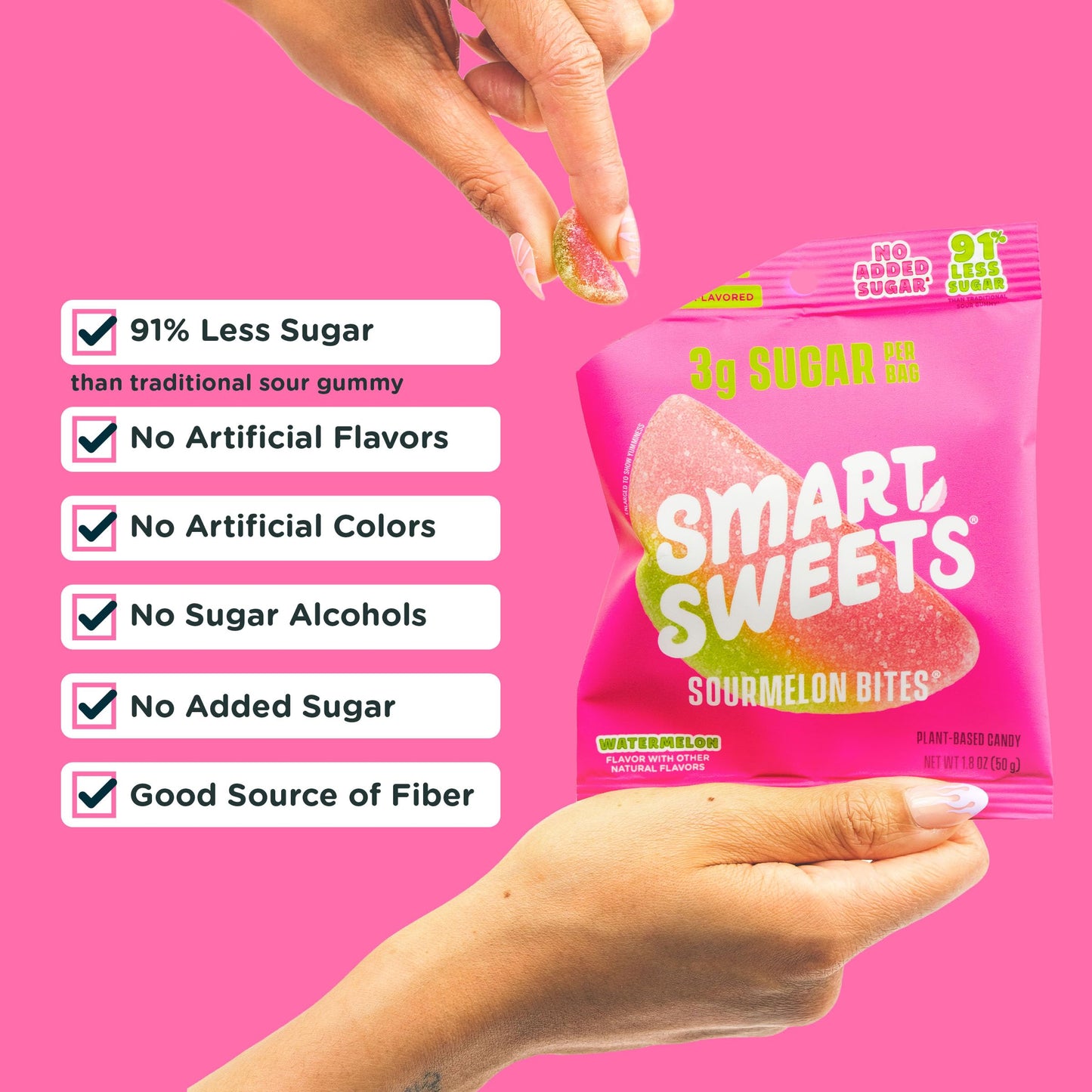 SmartSweets Sweet Fish, Low Sugar Gummy Candy (3g), Low Calorie (130), Gluten-Free -1.8oz (Pack of 12) Packaging may vary