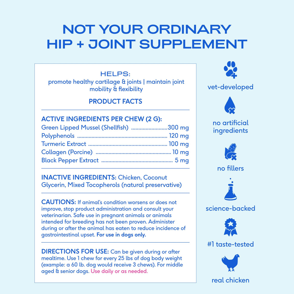 Native Pet Inflammatory Care - Pain Relief for Dogs - Green-Lipped Mussel, Turmeric & Collagen for Dogs - Hip and Joint Supplement Supports Healthy Inflammatory Response & Joint Comfort - 60 Chews Native PetBuy Supplements Australia