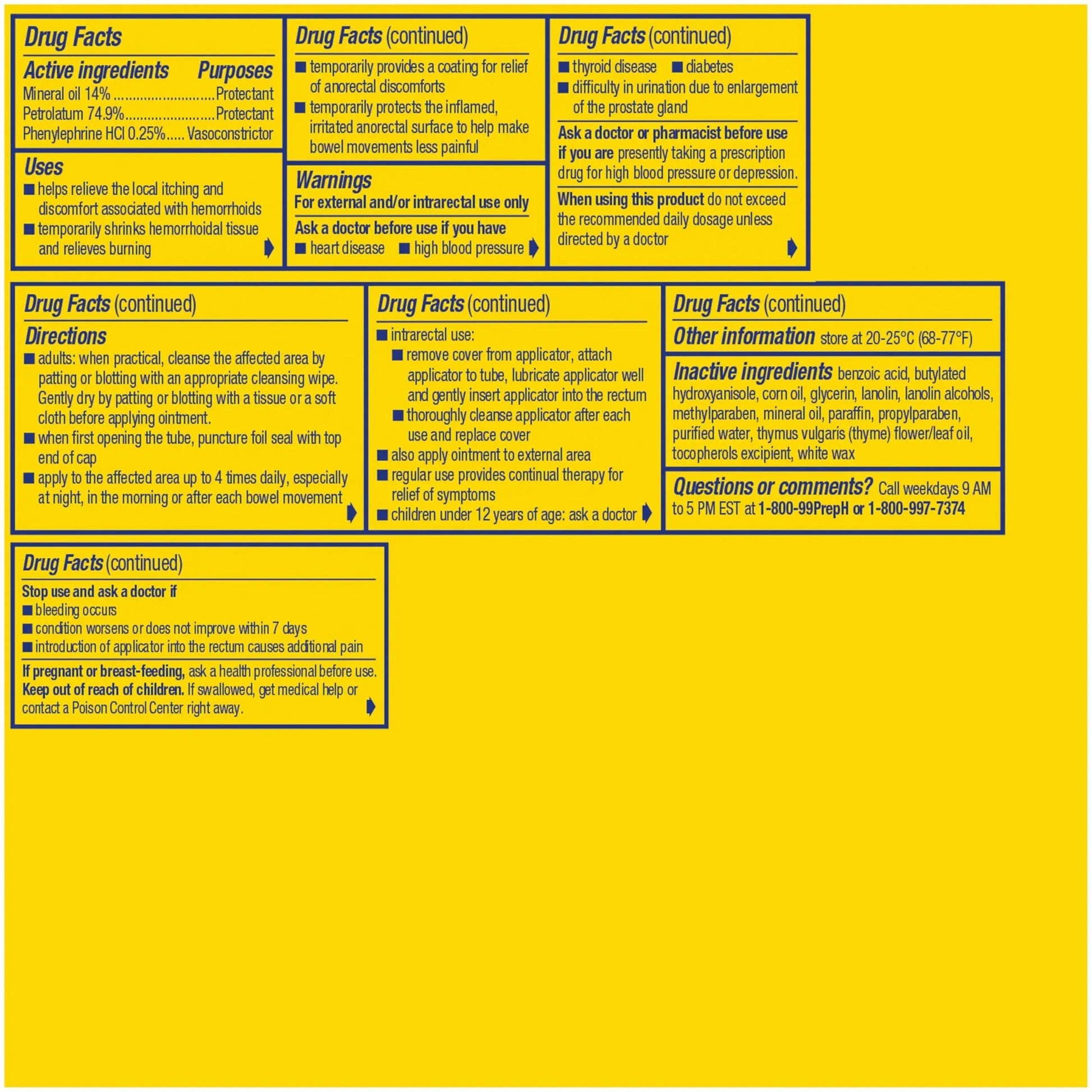 Preparation H Hemorrhoid Ointment, Itching, Burning and Discomfort Relief - 1 Oz Tube Preparation HBuy Supplements Australia