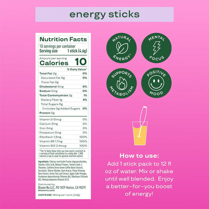 Bloom Strawberry Watermelon Clear Protein and Raspberry Lemonade Energy Packets Bundle