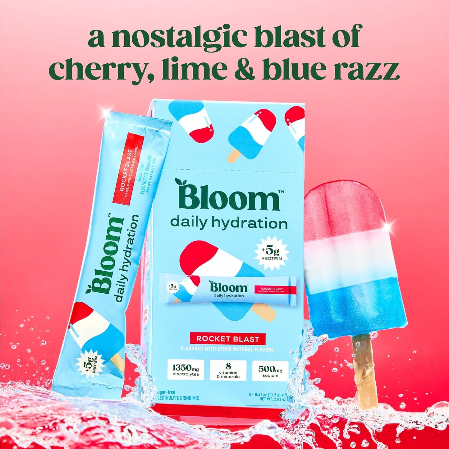 Bloom Energy Sticks Shirley Temple and Hydration Sticks Rocket Blast Bundle