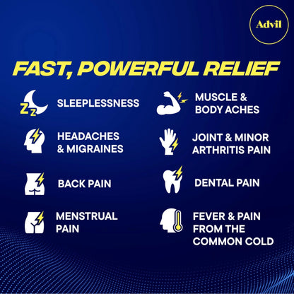 Advil PM Pain Reliever and Nighttime Sleep Aid, Pain Medicine with Ibuprofen for Pain Relief and Diphenhydramine Citrate for A Sleep Aid - 120 Coated Caplets (Pack of 2) AdvilBuy Supplements Australia