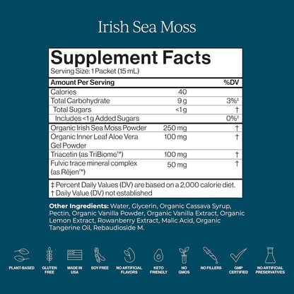 CYMBIOTIKA Irish Sea Moss with Aloe & Fulvic Minerals for Gut & Skin