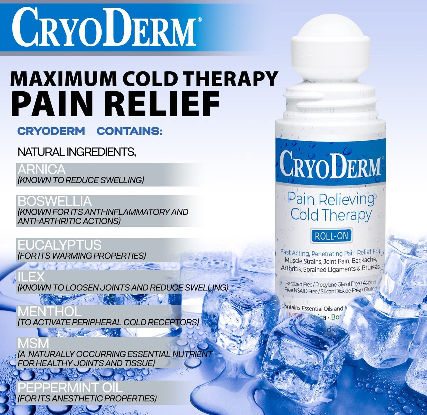 CryoDerm 4 oz Spray Cold Therapy (2 Pack) CryoDermBuy Supplements Australia