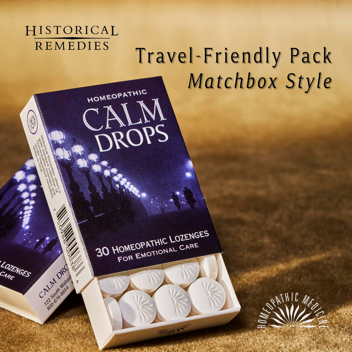 Historical Remedies Calm Drops Homeopathic Lozenges (6 Pack)| Natural Care for Emotional Relief, Vegan & Gluten-Free Organic Vanilla Flavor Drops to Promote Relaxation and a Sense of Calm