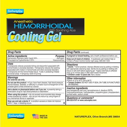Natureplex Anesthetic Hemorrhoidal Cooling Gel with Soothing Aloe (6 Pack) NatureplexBuy Supplements Australia