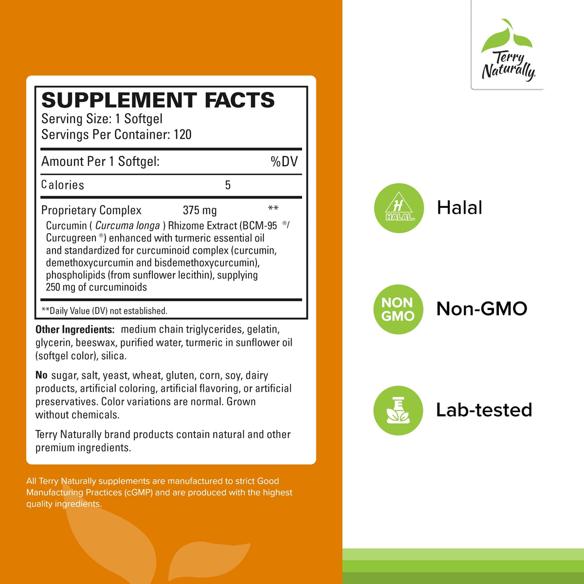 Terry Naturally CuraMed 375mg - Antioxidant Supplement for Brain & Immune Health Support - Dietary Supplement with Curcumin & Turmeric Essential Oil - Herbal Liver Support - 120 Softgels Terry Naturally buy supplements Au