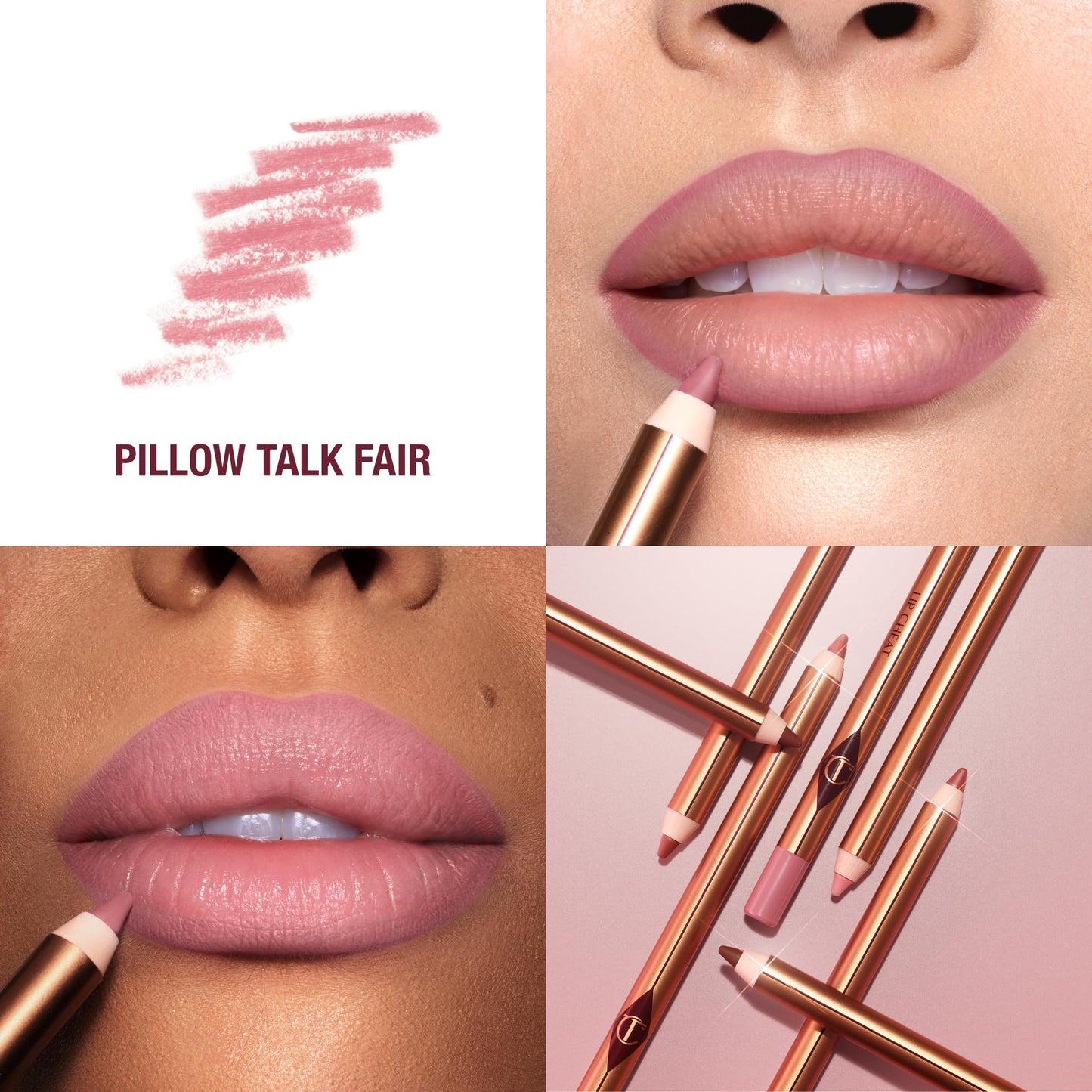 Charlotte Tilbury Lip Cheat Lip Liner Pencil - Gives Lips a Fuller-Looking, Defined Pout - Enriched with Jojoba Oil & Hyaluronic Acid - Waterproof, Smudge-Proof & Transfer-Proof - Pillow Talk Fair Charlotte TilburyBuy Supplements Australia