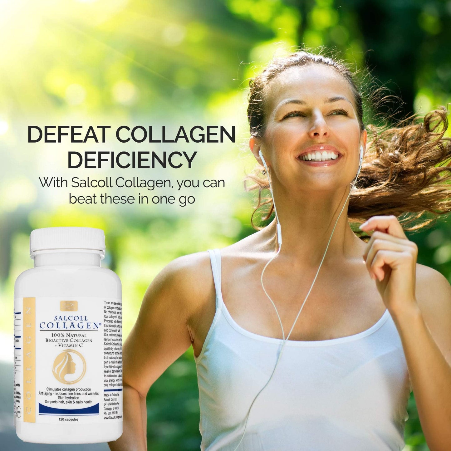 Salcoll Premium Marine Collagen Capsules, 120 Count, Fish Collagen Supplement for Joint Support, Skin, Hair & Nails Salcoll buy supplements Au