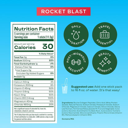 Bloom Energy Sticks Shirley Temple and Hydration Sticks Rocket Blast Bundle