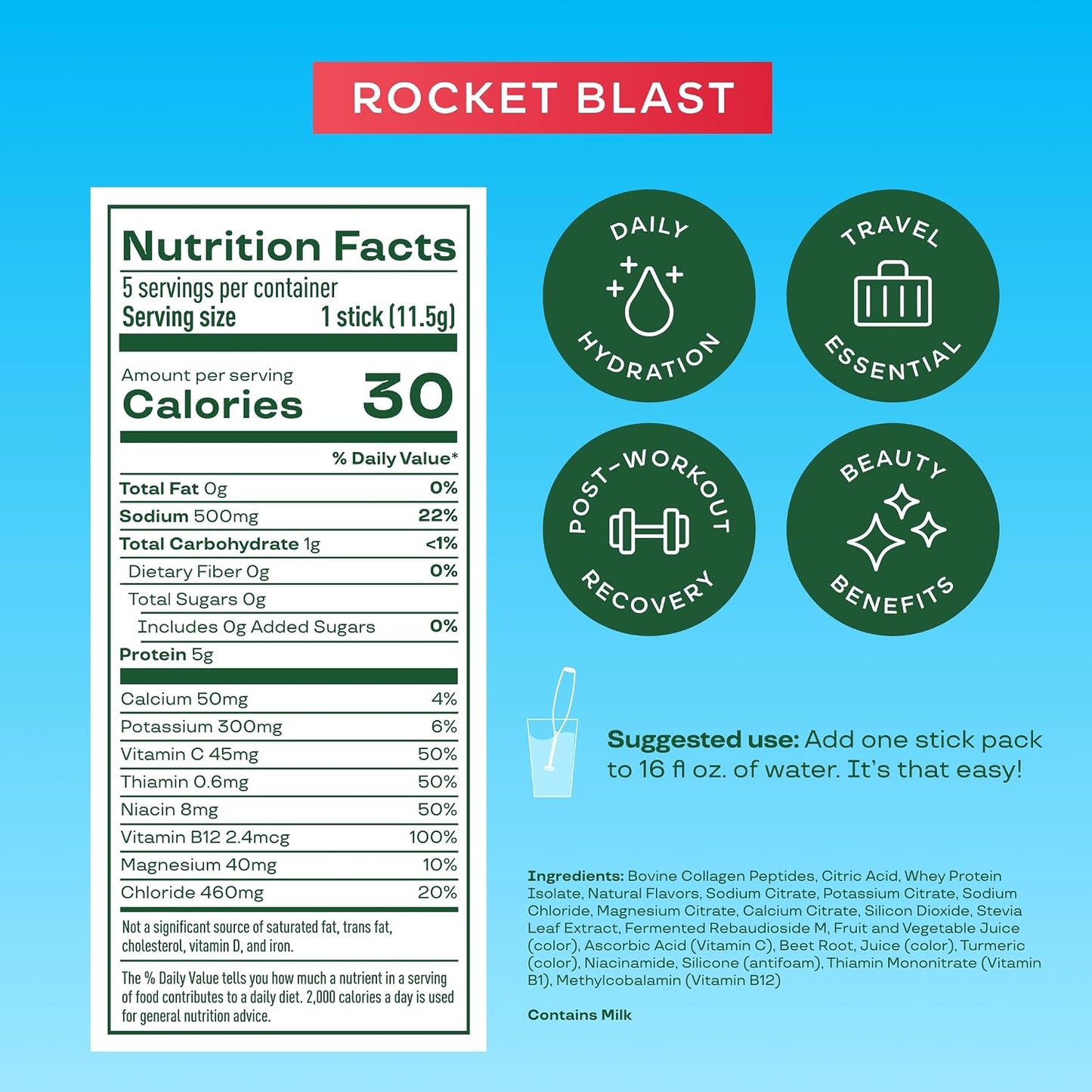 Bloom Energy Sticks Variety Pack and Hydration Sticks Rocket Blast Bundle