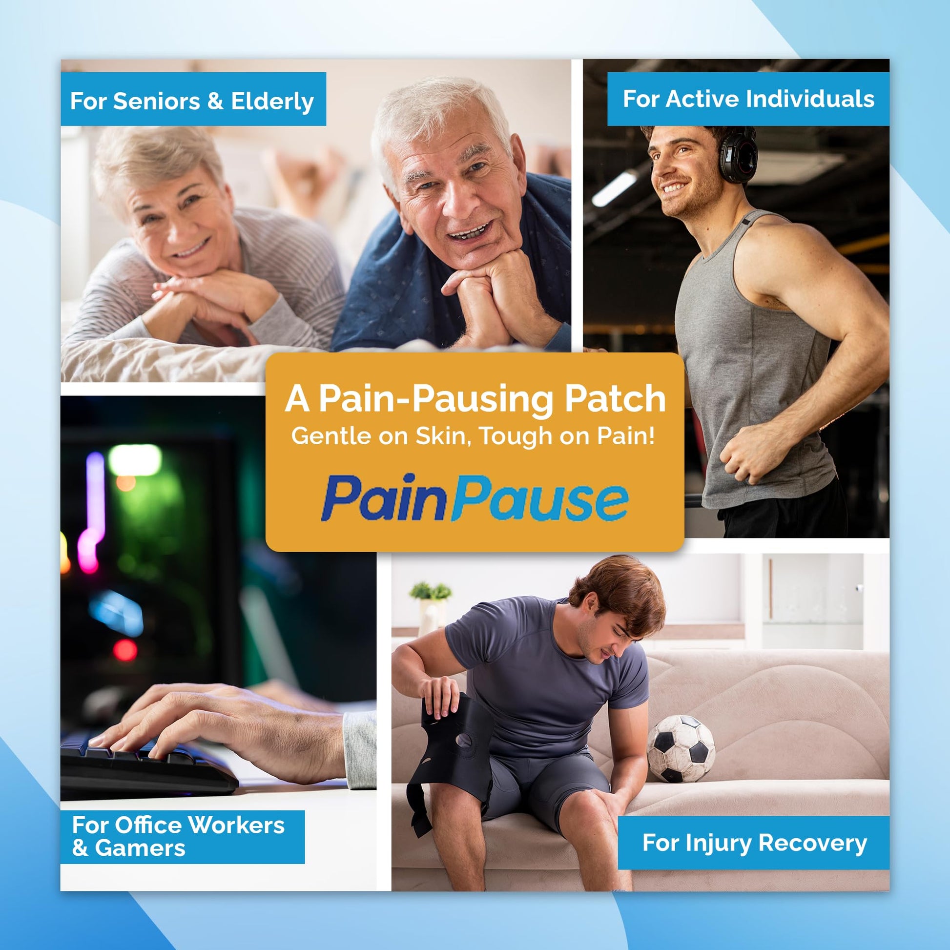 PainPause Long Lasting Pain Relief - Back, Hip, Knee, Neck, Plantar Fasciitis, and Others - Relief for Up to 7 Days, Clinically Tested, 4 Devices in 2 Pouches PainPauseBuy Supplements Australia