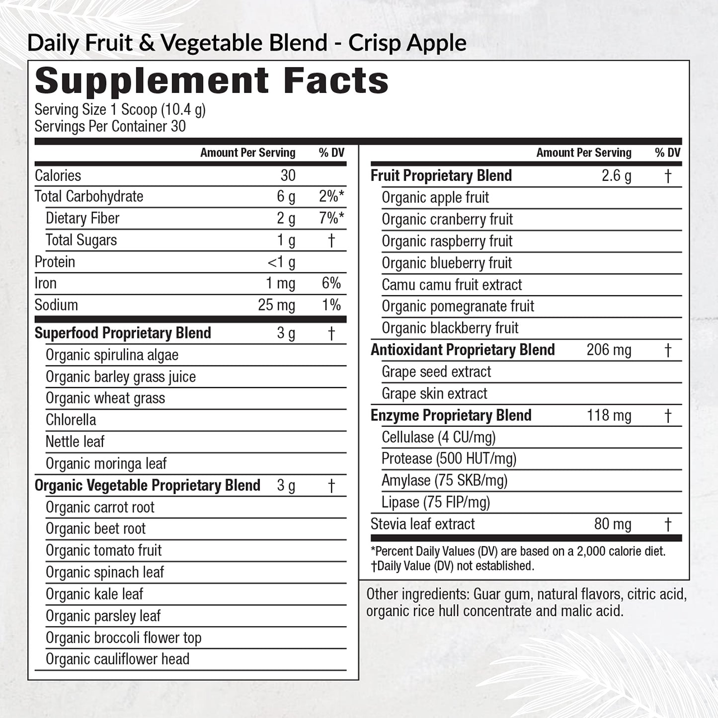 Equilife Daily Fruit & Vegetable Blend, Superfood Antioxidant Supplement, Crisp Apple Flavor with Vitamin C, Fiber, and 9 Essential Amino Acids, Supports Energy, Low Sugar, Vegan, 30 Servings Tub Equilife buy supplements Au