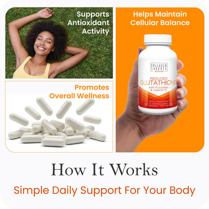 Advanced Glutathione Complex 500mg – with Fucoidan & Vitamin C – Antioxidant Support for Skin Glow, Detox & Immune Health – Non-GMO, Made in USA (60 Capsules) Collagen Laborés buy supplements Au