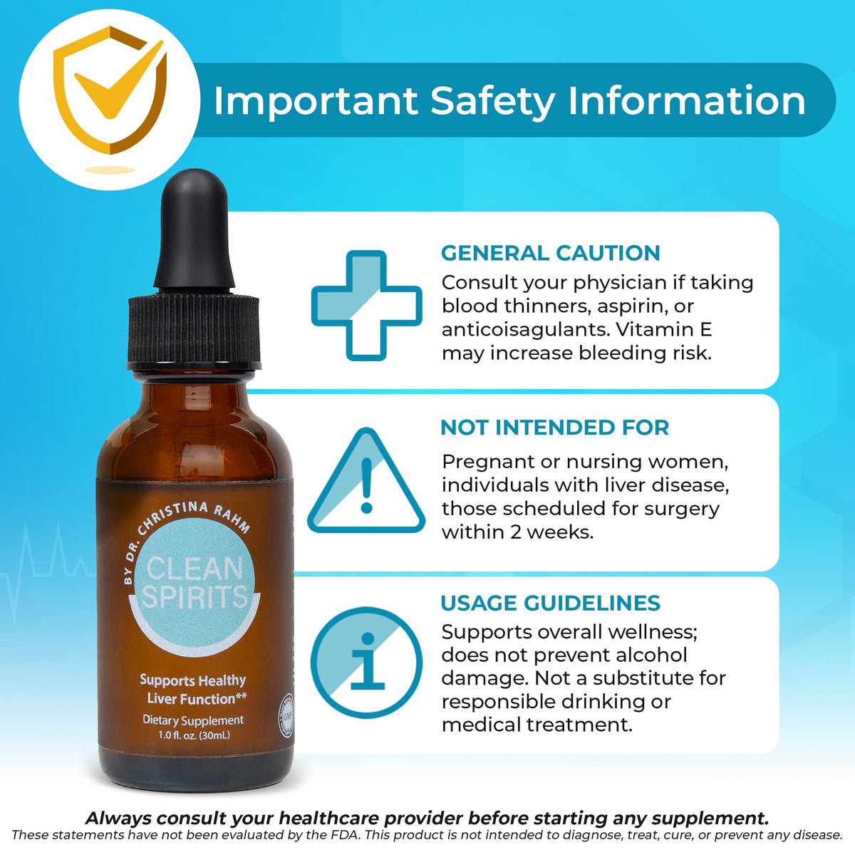 Clean Spirits Liver Cleanse Detox & Daily Support Drops by Dr. Christina Rahm | with NAC, Vitamin C & Zinc for Glutathione Production & Antioxidant Support | Patented Liquid Formula | Vegan, 1 Fl Oz CLEAN SPIRITS BY DR. CHRISTINA RAHM buy supplements Au